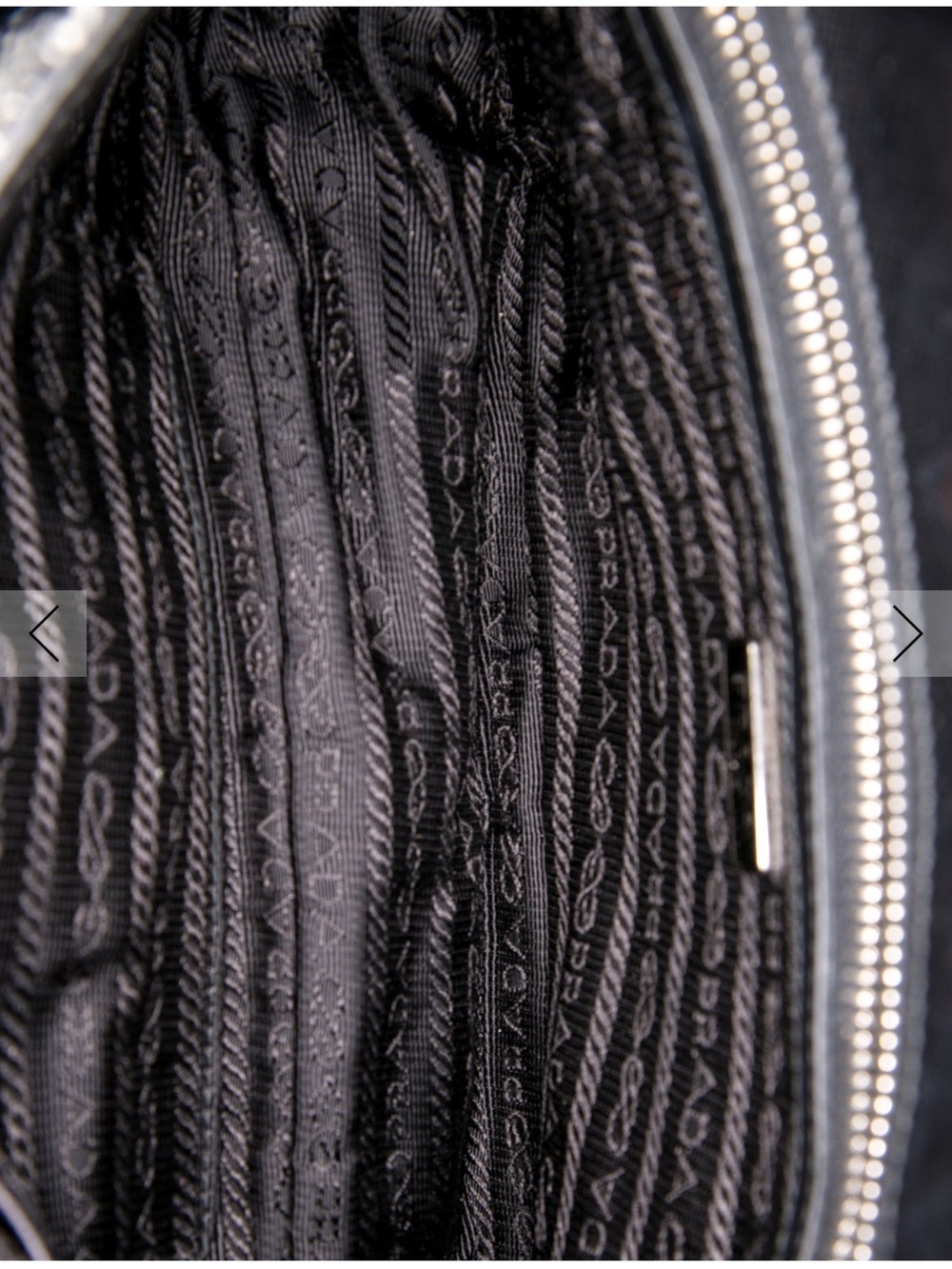 Prada Black and White Tweed Shoulder Bag with Chain Strap - Picture 2 of 3